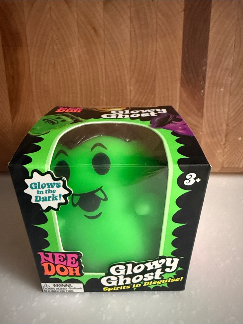 Needoh Glowy Ghost Green Glow-in-the-Dark NEW